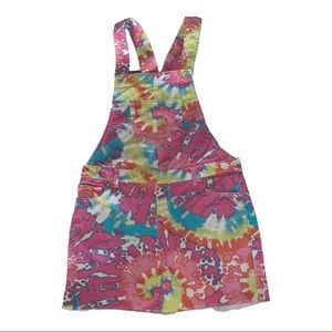 The Children's Place Girls Rainbow Tie Dye Shortalls